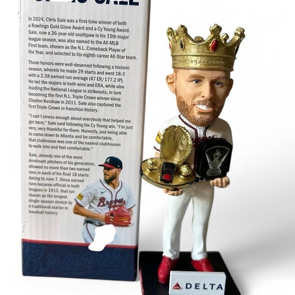 NEW Chris Sale 2025 Cy Young Bobblehead – Braves Exclusive! - Picture 3 of 4